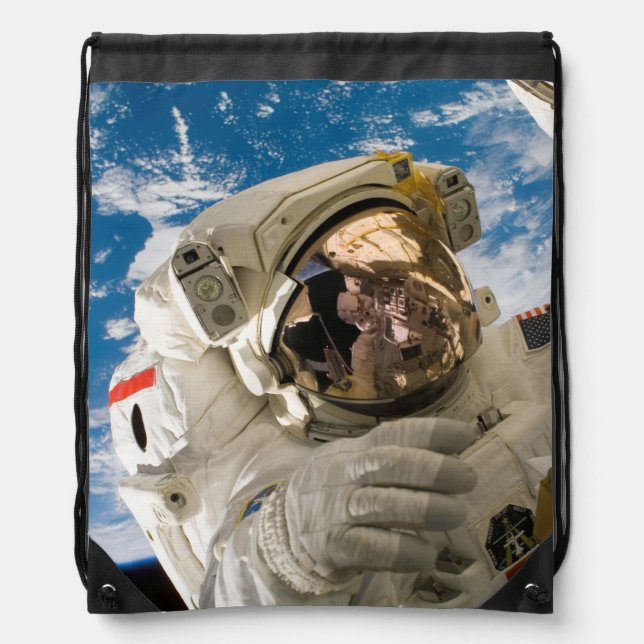 Astronaut Cool Outer Space Pictures Cool  Space Drawstring Bag (Front)