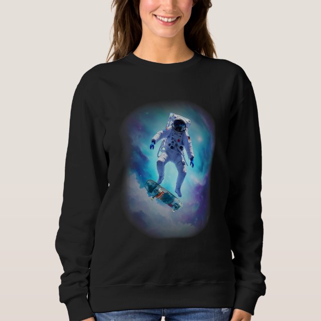 Astronaut Cosmic Kickflip Skateboard 1 Sweatshirt (Front)