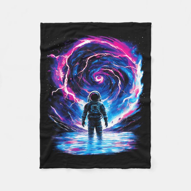 Astronaut Cosmic Outer Space Galaxy Science  Fleece Blanket (Front)