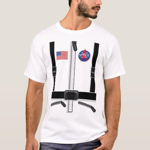 Astronaut Costume for Kids Men Women Space Suit  T_Shirt