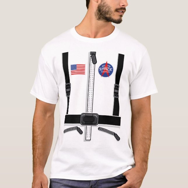 Astronaut Costume for Kids Men Women Space Suit  T-Shirt (Front)