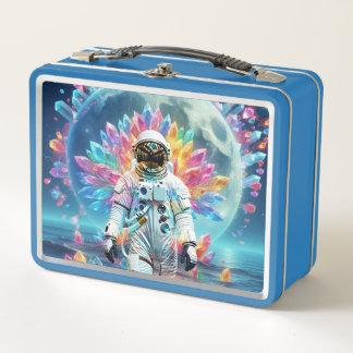 Astronaut Crystal Dream Metal Lunch Box