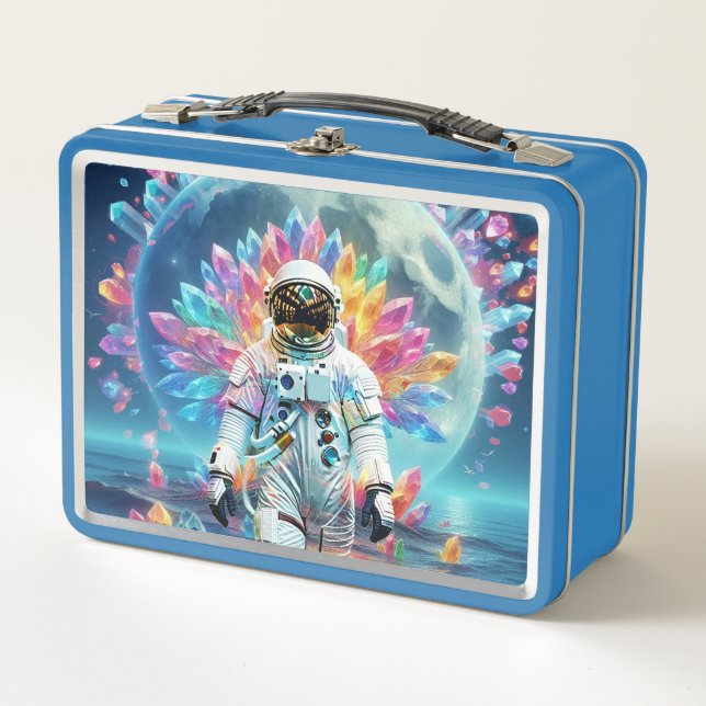 Astronaut Crystal Dream Metal Lunch Box (Front)