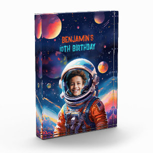 Astronaut Deep Space Sky Planets Photo Gift  Block
