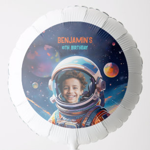 Astronaut Deep Space Sky Planets Photo Kids Gift Balloon