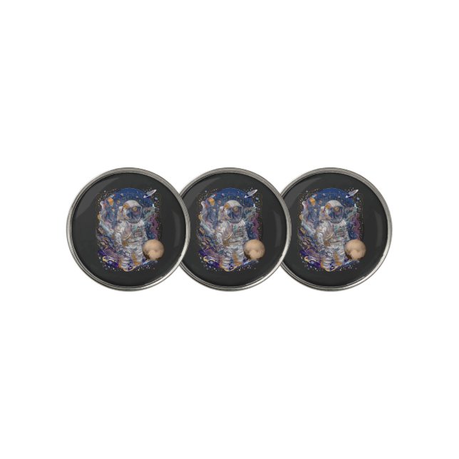 Astronaut design golf ball marker (3 Up)