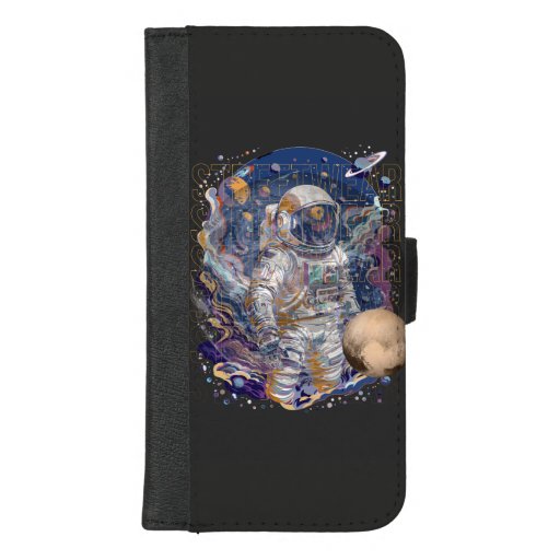 Astronaut design  iPhone 8/7 plus wallet case