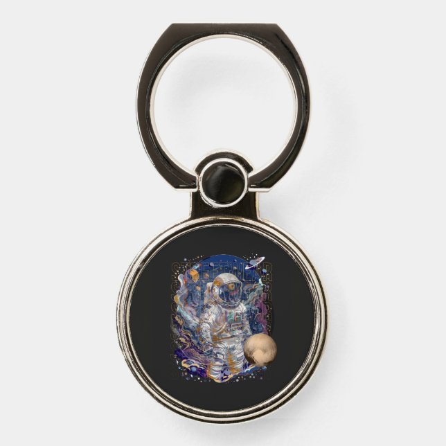 Astronaut design  phone ring stand (Front)