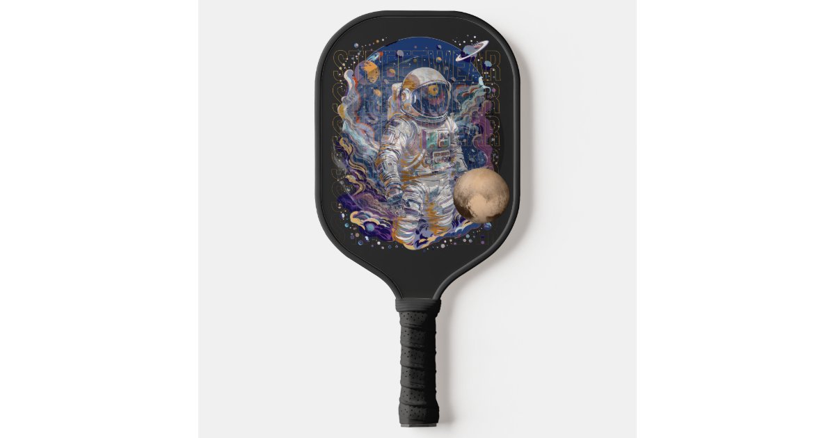 Astronaut design pickleball paddle | Zazzle