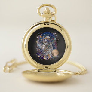 Astronaut design pocket watch