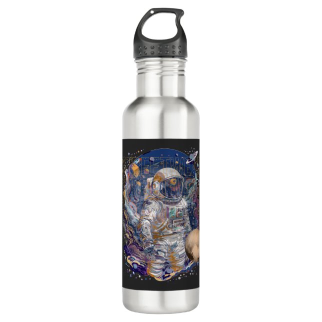 Astronaut design stainless steel water bottle (Front)