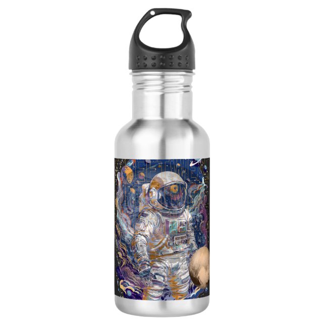 Astronaut design stainless steel water bottle (Front)
