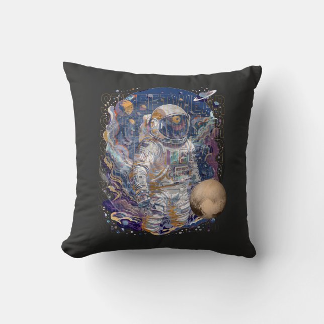 Astronaut design throw pillow (Front)