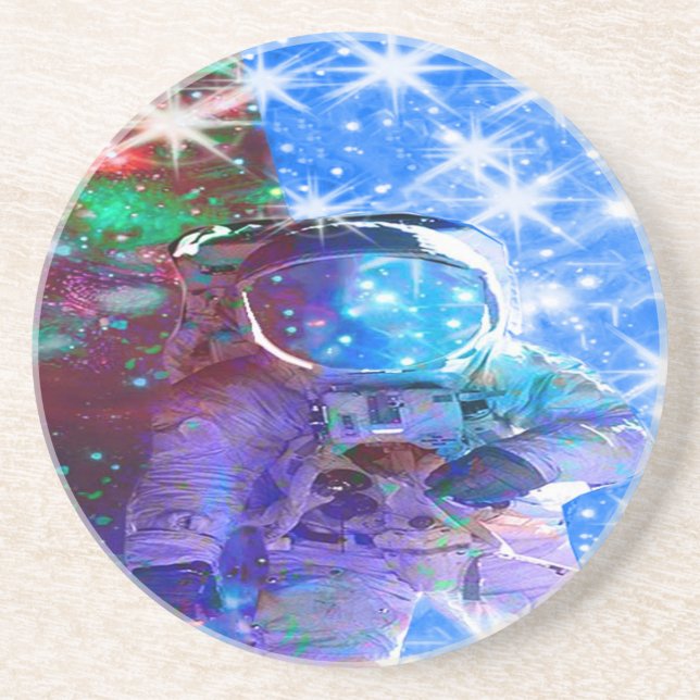 Astronaut Dimensions Sandstone Coaster (Front)