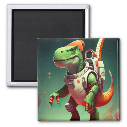 Astronaut Dinosaur Kids Magnet
