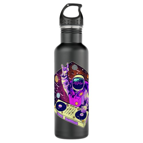 Astronaut DJ Music Psychedelic Psytrance Techno ED Stainless Steel Water Bottle