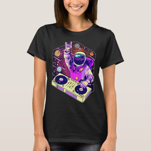 Astronaut DJ Music Psychedelic Psytrance Techno ED T_Shirt