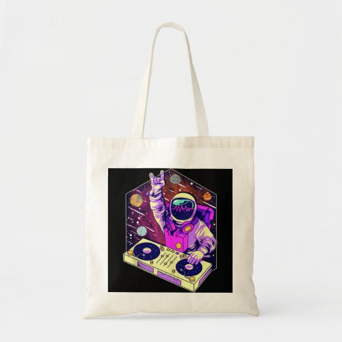 Astronaut DJ Music Psychedelic Psytrance Techno ED Tote Bag