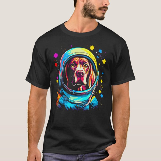 Astronaut Dog German Shorthaired Pointer T-Shirt (Front)