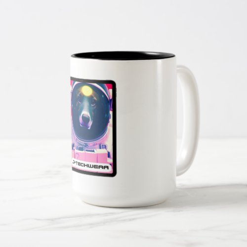 Astronaut Dog Mug Adorable Canine Ventures Beyon Two_Tone Coffee Mug