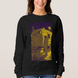 Astronaut Dog Space  No Place Like Home  Cool Grap Sweatshirt