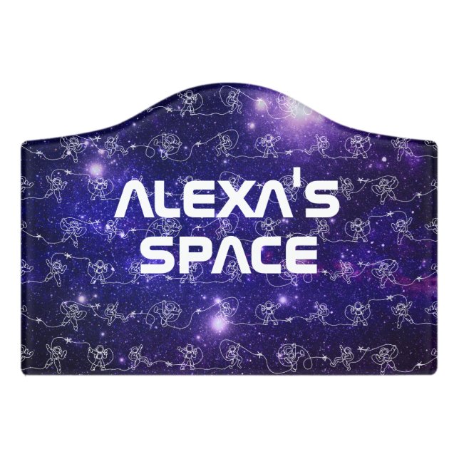 Astronaut Door Sign (Small Crest Front)