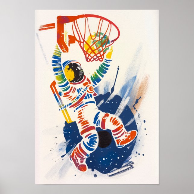 Astronaut Dunking Poster (Front)