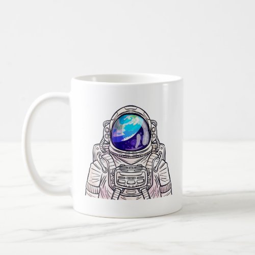 Astronaut Earth Reflex  Coffee Mug