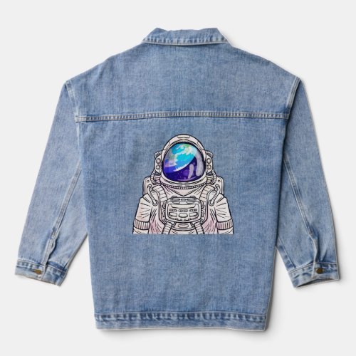Astronaut Earth Reflex  Denim Jacket