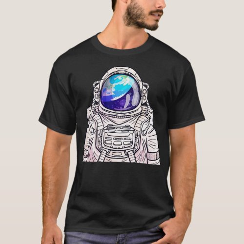 Astronaut Earth Reflex T_Shirt