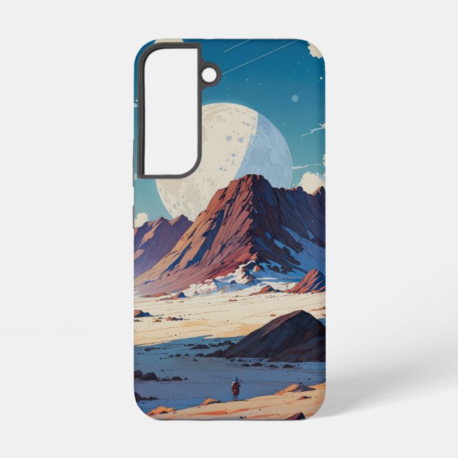 Astronaut Exploring a Vast Alien Desert under Twin Samsung Galaxy Case (Back)