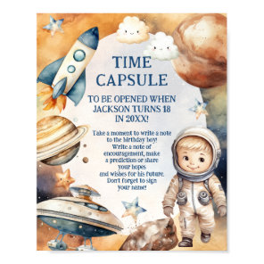 Astronaut First Trip Around The Sun Time capsule Poster
