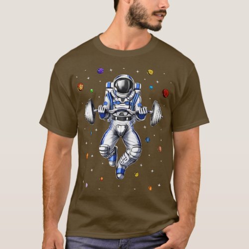 Astronaut Fitness Gym Workout T_Shirt