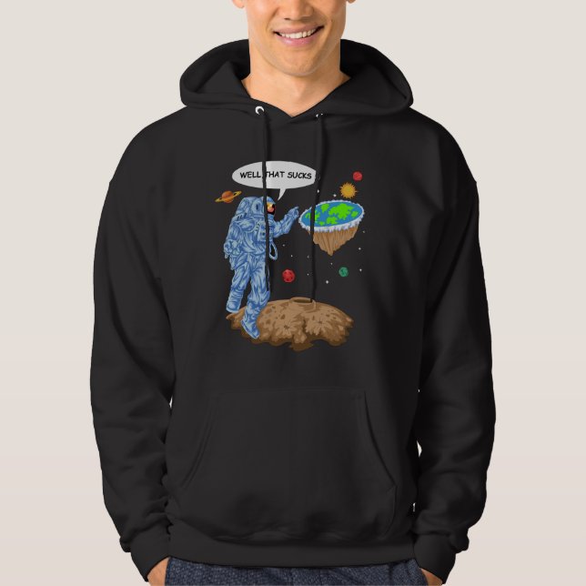 Astronaut flat earth hoodie (Front)