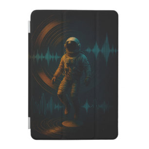 Astronaut Floating in Glitchwave Sound Art iPad Mini Cover