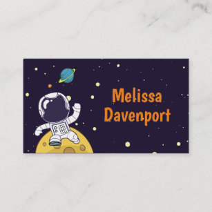 Astronaut Floating in Outer Space Business Card