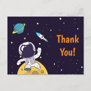 Astronaut Floating in Outer Space Postcard