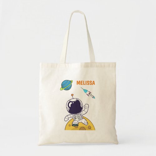 Astronaut Floating in Outer Space Tote Bag