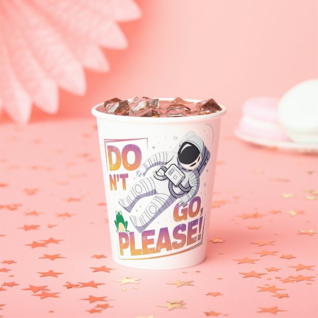 Astronaut Floating in Space Cosmic Adventure  Paper Cups (Insitu)