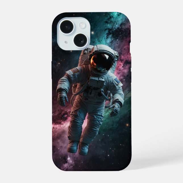 Astronaut floating in space. iphone case (Back)