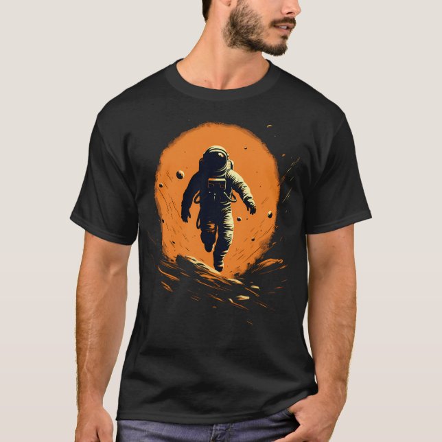 Astronaut Floating Through Space T-Shirt (Front)