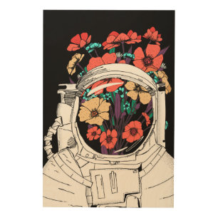 Astronaut Floral space art