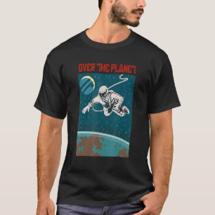 Astronaut Flying Over The Planet Sovi8 Vintage Pro T-Shirt