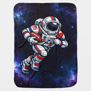 Astronaut Football Baby Blanket