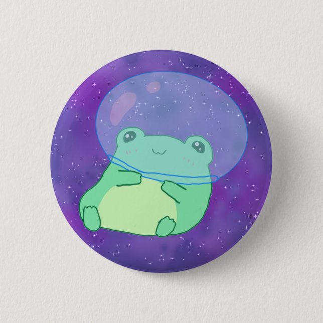 Astronaut Frog Button (Front)