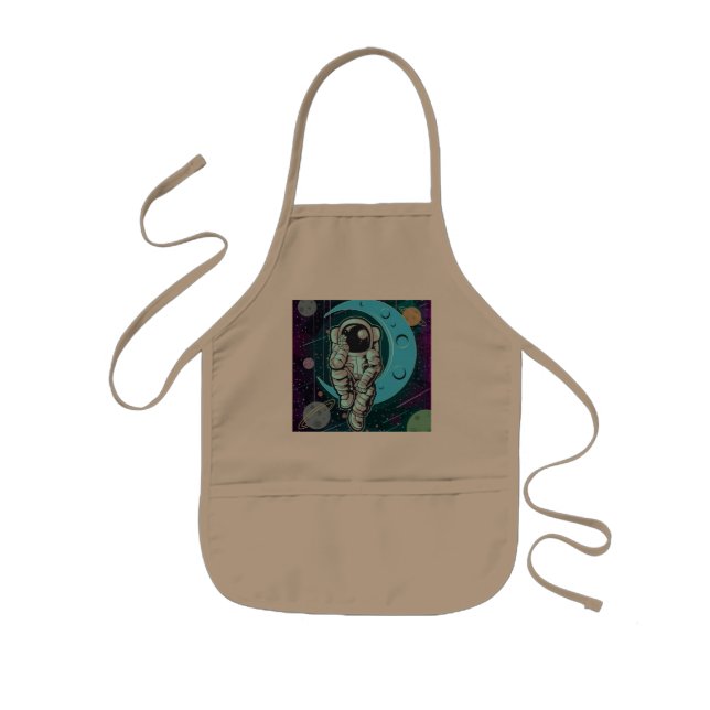 astronaut full color kids' apron (Front)