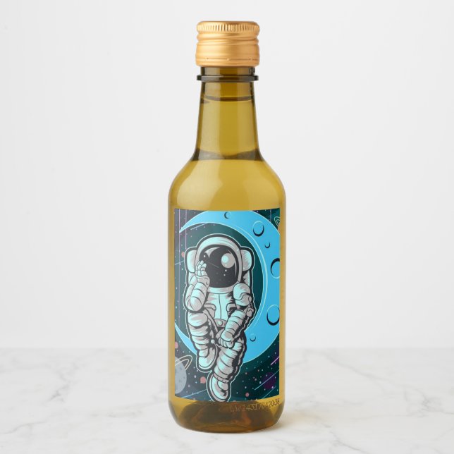 astronaut full color wine label (Front)