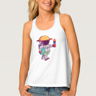 Astronaut , Funny Planets Outer Space Tank Top