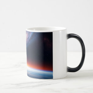 Astronaut Galaxy Earth Horizon Space Color Morph Mug