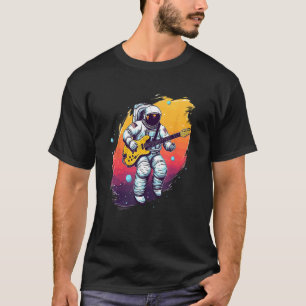 Astronaut Galaxy Space Music Guitar T-Shirt